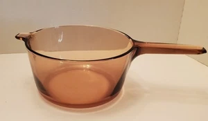 Vision Corning Ware 2.5 L Amber Sauce Pan USA - Picture 1 of 9