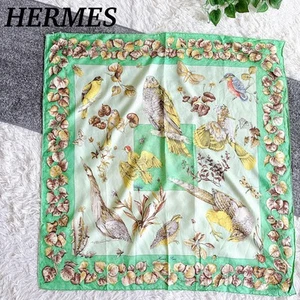 Hermes Carre 90 La Vie Au Grand Air Large Silk Scarf Authentic Used - Picture 1 of 8
