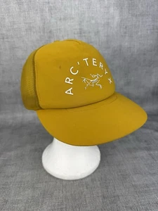 Arc'teryx Bird Word Trucker Hat Curved Bill SnapBack Cap Adjustable Mesh Mustard - Picture 1 of 16