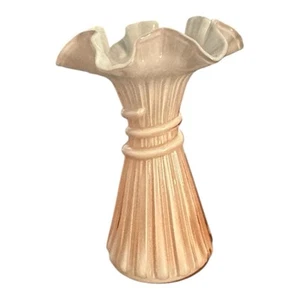 Vintage Fenton Dusty Rose Wheat Glass Vase - Bild 1 von 9