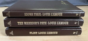 Louis L'Amour 3 Book Hardcover Set KIOWA TRAIL Warrior's Path FLINT Leatherette - Picture 1 of 9