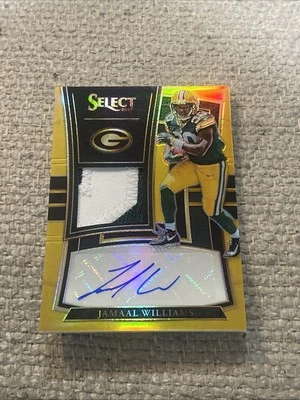 Jamaal Williams 2017 Select Gold patch Auto Autograph #8/10 - Image 1 of 2