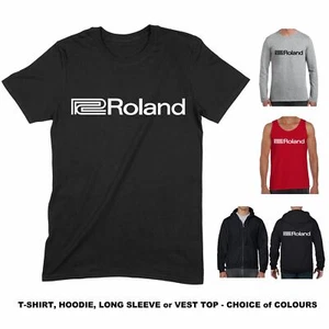 Roland T Shirt - Logo Analogue Synthesizer Synth Hoodie Vest Top - Picture 1 of 5