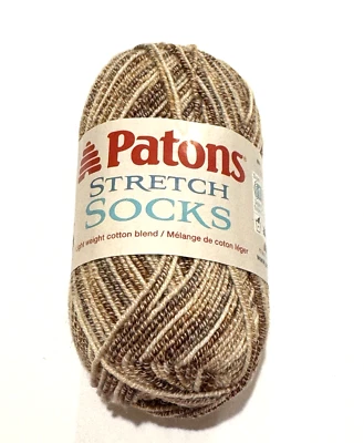 Patons Stretch Socks Yarn 31013 Taffy Bon Bon Caramel DyeLt 1008243468 Brown Tan - Image 1 of 4