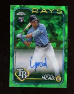 2024 Topps Chrome Sapphire Update Curtis Mead RC Rookie AUTO Green 54/99 - Picture 1 of 2