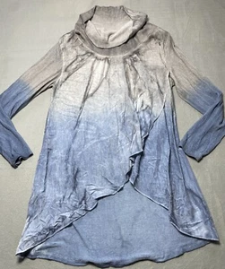 Fleur de Lis Damen großes Leinenmischung Langarm Top Lagenlook ruhig Luxus - Bild 1 von 24
