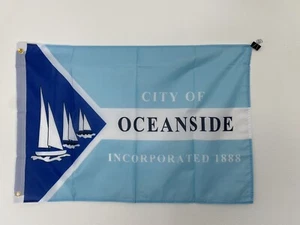 2 x 3 Ft 2' x 3' City of Oceanside, California Flag Banner Brass Grommets Z18 - Picture 1 of 1