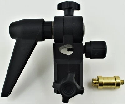 2-Pack Flash Shoe Adapter Swivel Light Stand Mount Umbrella Holder Bracket - Image 1 of 4