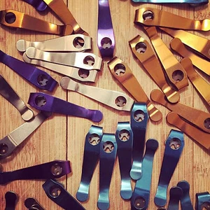 Titanium Deep Carry Pocket Clip For Spyderco Para3 Military G10 Native 5 Szabo - Picture 1 of 48