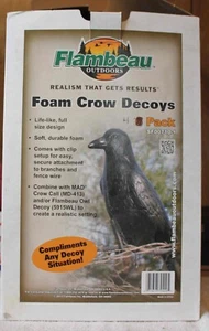 one box of 4 Flambeau Crow Hunting Yard Decoy Flambeau Black Bird - Picture 1 of 3