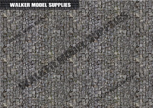 Calcomanía/modelo coche escala 1:18 (3xA4) garaje adoquín carretera - pelar y aplicar, diseño 3 - Imagen 1 de 2