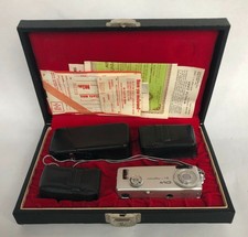 Vintage Minolta 16 MG  with Attachments In Original Case 1960’s Spy Film Camera