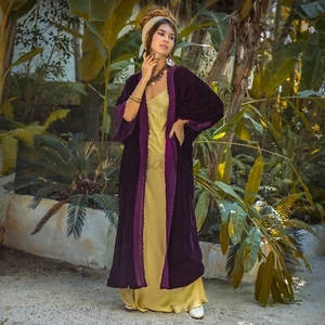 Misty Velvet Chic Plain Solid Kimono Duster Holidays Festivals One Size …1X 2X. - Picture 1 of 4