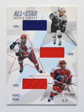 2002-03 BAP Memorabilia All-Star Triple Jerseys #ASTJ3 Pavel Bure AS Game 1/1