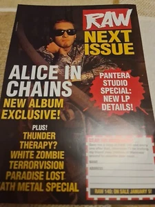 Vintage LAYNE STALEY ALICE IN CHAINS / JIM MARTIN FAITH NO MORE A4 POSTER RAW  - Bild 1 von 2