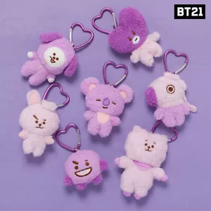 BTS BT21 Oficial Artículos Auténticos Edición Púrpura Bolso Dije Muñeca + Número de Seguimiento - Imagen 1 de 3