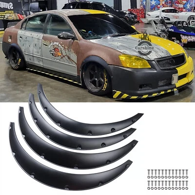 4pcs Fender Flares Extension Wide Body Kit Wheel Arches Black For Nissan Altima Foto 1 de 4