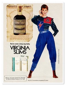 Virginia Slims Cigarettes Kansai Yamamoto Judi Boisson Vintage 1982 Revista Anuncio - Imagen 1 de 4