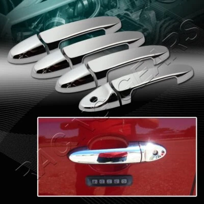 MIRROR CHROME DOOR HANDLE COVER COVERS CAPS TRIM KIT 8-PCS FIT 01-12 FORD ESCAPE - Image 1 of 2