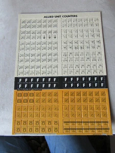 1975 AVALON HILL TOBRUK ALLIED UNIT COUNTER SHEET NEW OLD STOCK - Picture 1 of 3