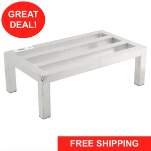 24" x 14" x 8" Restaurant NSF Aluminum Dunnage Rack Commercial Floor Food Shelf - Picture 1 of 12
