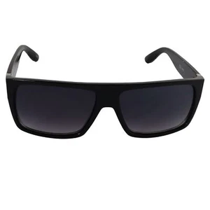 Retro Sonnenbrille Rectangular striped schwarz & weiss - Picture 1 of 8