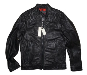 VESTE DIESEL LALETA CUIR NOIR TAILLE L 100 % AUTHENTIQUE - Photo 1 sur 6