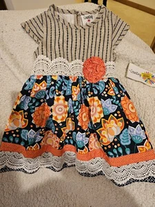 Counting Daisies Größe 3T/T Blumenmuster Kleid mehrfarbig ärmellos Rüschen - Bild 1 von 11