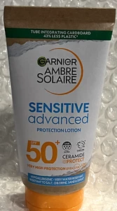 Garnier Ambre Solaire Sensitive Advanced SPF 50 Sunscreen 50ml Travel New - Picture 1 of 2