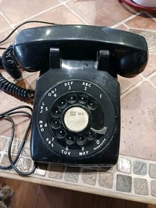 Vintage 1960 Western Electric Black Rotary Dial Phone Bell System Works! - Picture 1 of 3