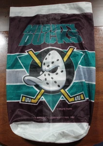 Vintage 90s Anaheim Mighty Ducks Mesh Bag NHL Hockey Laundry - Picture 1 of 3