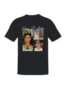 Frida Kahlo Viva El Arte: Celebrating Iconic Portraits Women's T-shirt - Picture 1 of 15