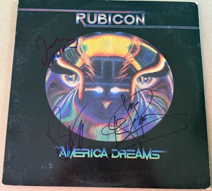RUBICON SIGNED AMERICA DREAMS VINYL LP X3 JACK BLADES BRAD GILLIS NIGHT RANGER - Picture 1 of 1