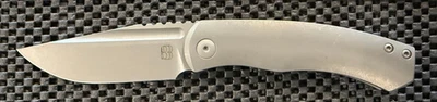 Berg Blades Alpha Frame Lock Folding Knife Titanium Dark Stonewash Magnacut #57/ - Image 1 of 4