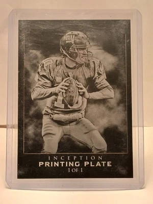 Placa de impresión 2011 Topps Inception Eli Manning negra 1/1 New York Giants #29 Foto 1 de 4