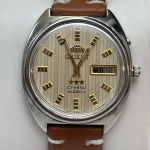 Broken Orient Crystal 3 Stars Vintage Automatik 21 Jewels Japan Herrenuhr Teile - Bild 1 von 9