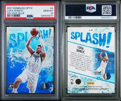 2021 Donruss Optic Luka Doncic Splash #4 蓝色/85 PSA 10 — 第 1/4 张图片