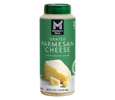 Member's Mark Grated Parmesan Cheese 24 oz Fresh Italian Style Jar - Image 1 of 3