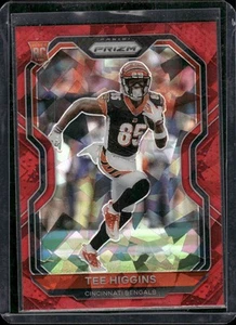 Tee Higgins 2020 Prizm Rookie Red Cracked ice Cincinnati Bengals - Picture 1 of 2