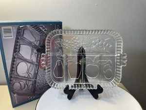 Indiana Glass Crystal Happenings 5-Part Fruit Tray 3678 In Original Box - Picture 1 of 10