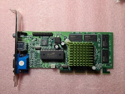 NVIDIA GEFORCE2 MX200 32MB AGP Video card with S-Video Composite Comp VGA - Image 1 of 2