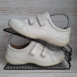 Hotter Leap 2 Off White Leather Flat Shoes Size UK 6 Wide Casual - Picture 1 of 9