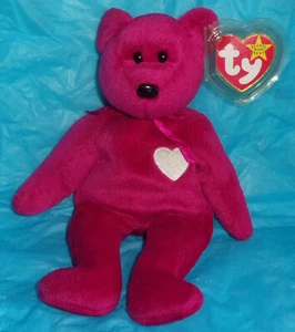 Valentina Ty 8-1/2 inch Beanie Baby Bear, Mint, With Hologram and tag errors - Picture 1 of 10