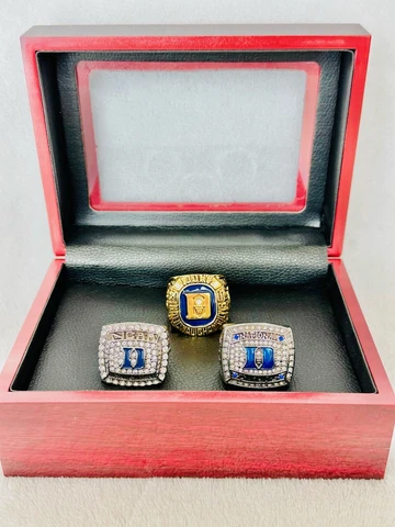 3 PCS Duke Blue Devils National Champions Ring W Box, US SHIP, 2001-2015 Cover