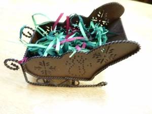 Brown Metal Sled Sleigh 4.5 inches - Picture 1 of 5