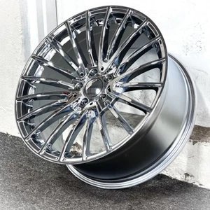 22" S580 AMG STYLE CHROME WHEELS RIMS FITS MERCEDES BENZ CL500 CL550 CL55 CL63 - Picture 1 of 2