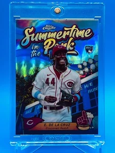 Elly De La Cruz RARE SILVER REFRACTOR RC TOPPS CHROME SP INSERT ROOKIE CARD MINT - Picture 1 of 8