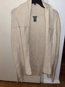 Ann Taylor fine merino wool open frint knit cardigan size M - Picture 1 of 2