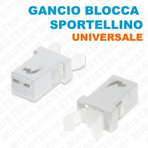 GANCIO BLOCCA SPORTELLINO UNIVERSALE BIANCO CHIUSURA SPORTELLINI PR-001 -5 PEZZI - Afbeelding 1 van 2