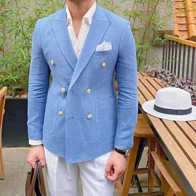 Sophisticated Mens Slim Fit Lapel Business Blazers for Weddings and Proms - Image 1 of 4